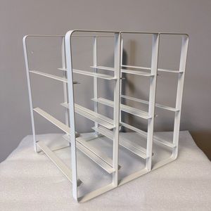 New in Box 9 bottle Cuboid Wine Rack White